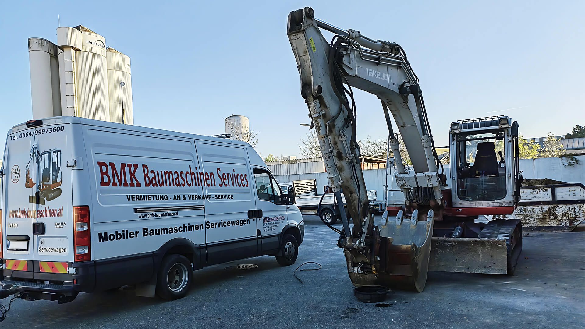 BMK Baumaschinen Services - Mobiler Servicewagen für schnelle und zuverlässige Baumaschinenreparaturen in Wien und Niederösterreich